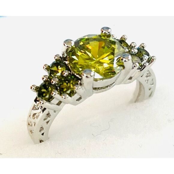 FN# Striking Citrine & Sterling Silver Ring Sz 6 - Picture 2 of 7